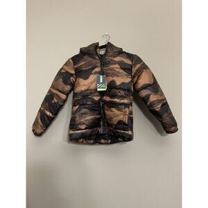 NWT DSG Boys' Insulated Jacket Warm Cinnamon Dot Camo With Hood Small